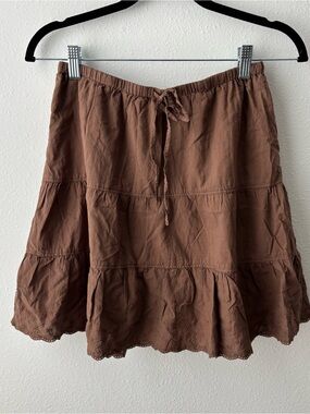brandy melville brown sadie skirt